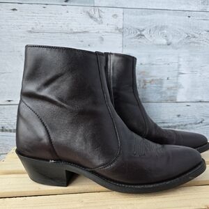 Laredo Western Brown Leather Ankle Boots Round Toe 5767 Mens Size 7D